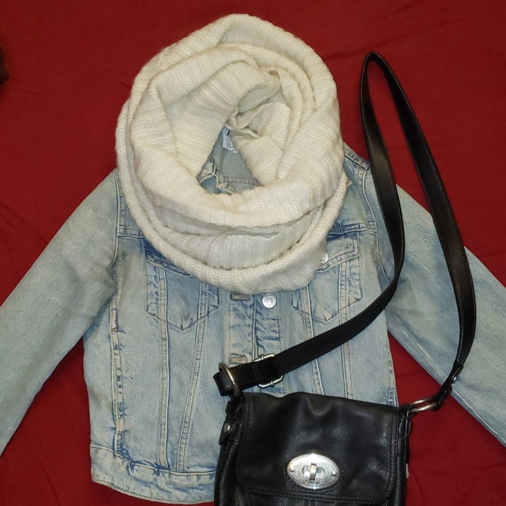 Cream infinity scarf